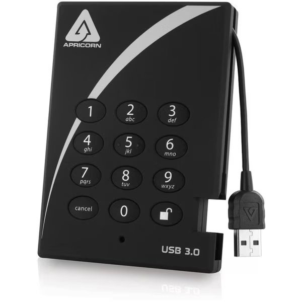 Aegis Padlock 256Gb Ssd Usb 3., Apricorn, Mfr#: A25-3PL256-S256